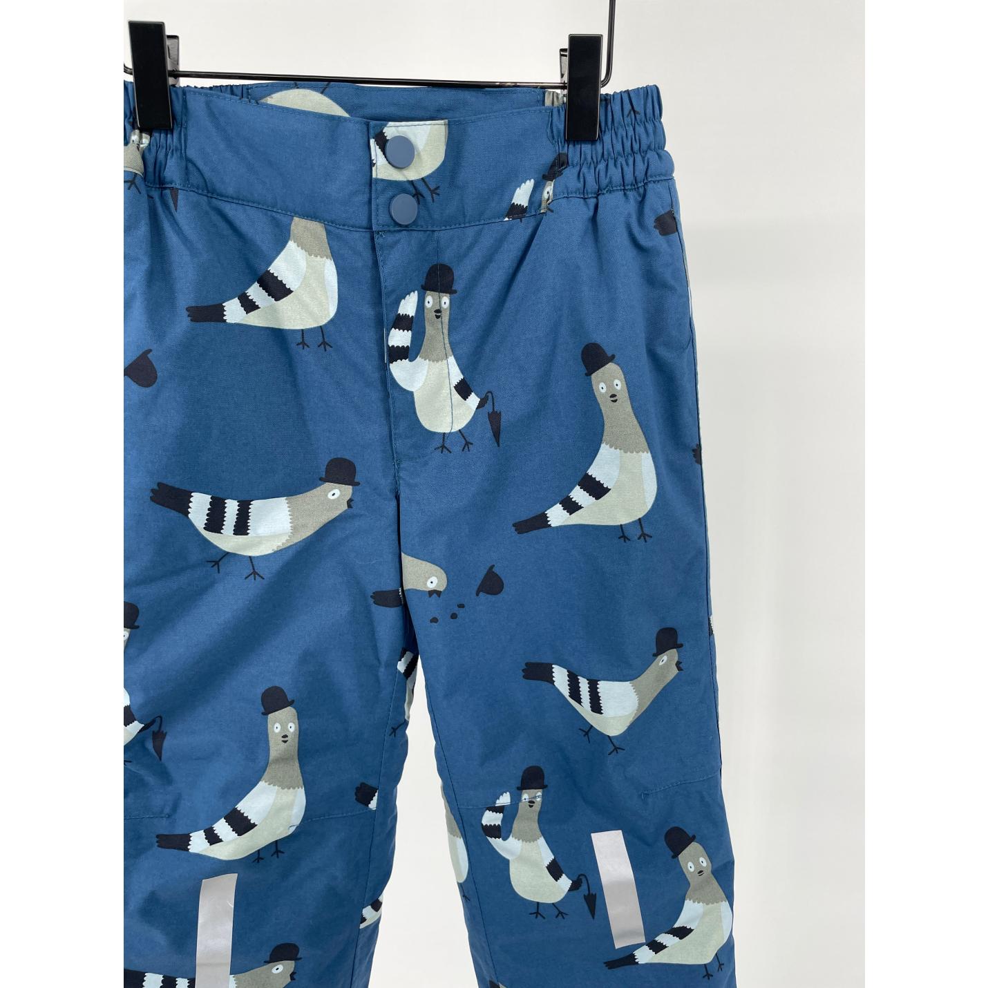 Sneeuwbroek Blauw Duiven Print Maat 116; Afbeelding: 3