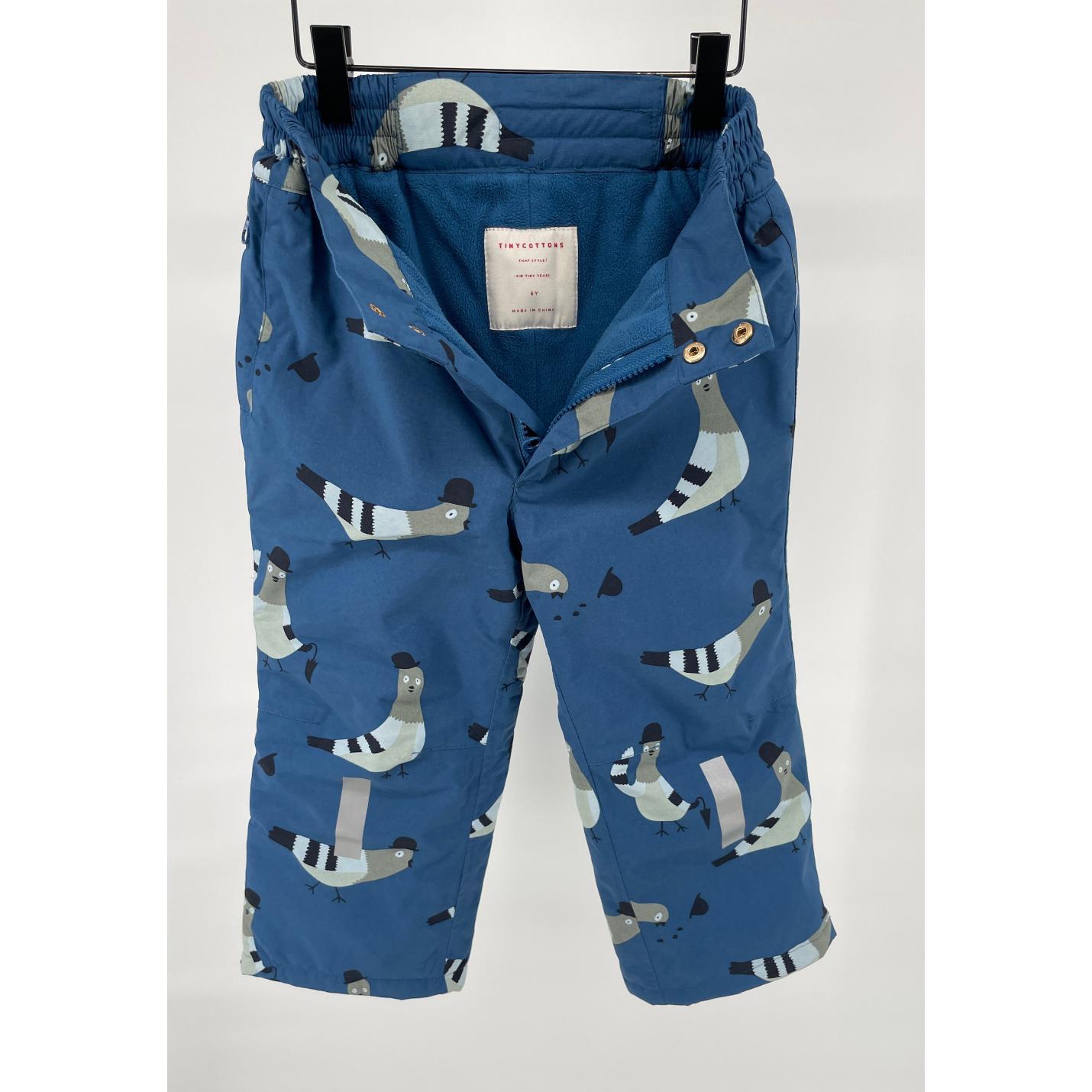 Sneeuwbroek Blauw Duiven Print Maat 116; Afbeelding: 4