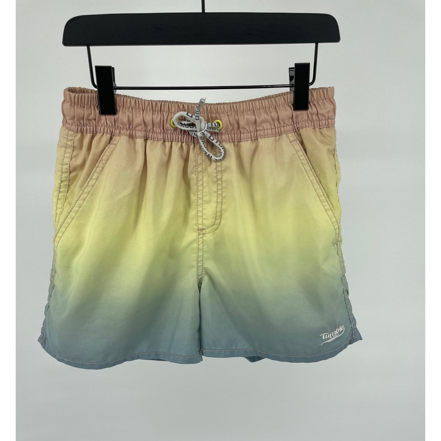 Zwembroek Geel Blauw Dip Dye Maat 158 / 164