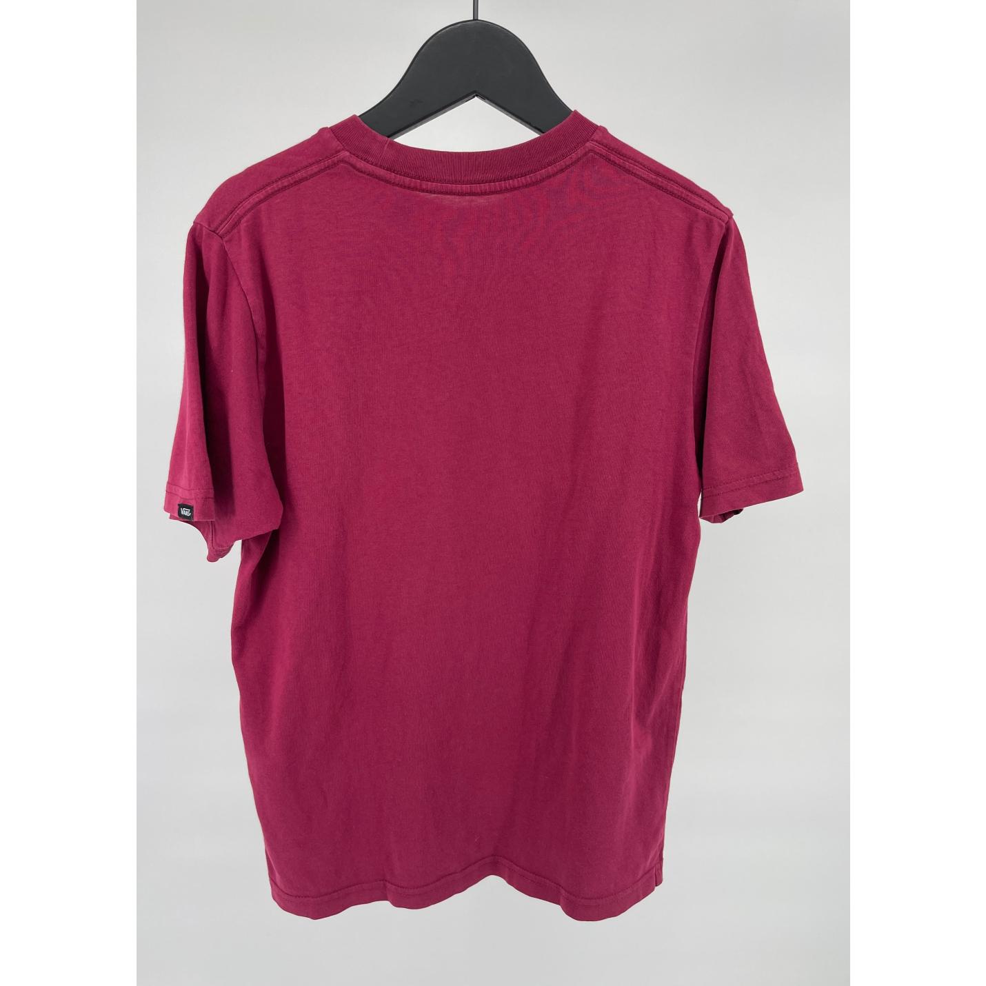 T-shirt Bordeaux met Witte Print Maat 134 / 140; Afbeelding: 2