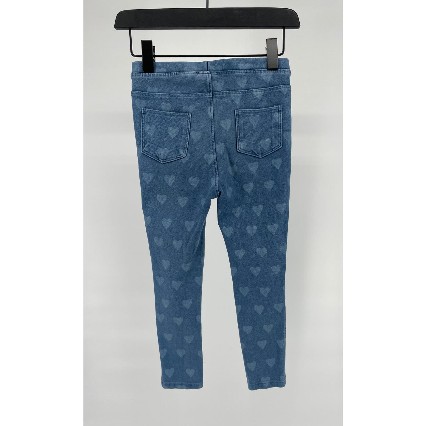 Broek Blauw Hartjes Print Maat 110; Afbeelding: 2