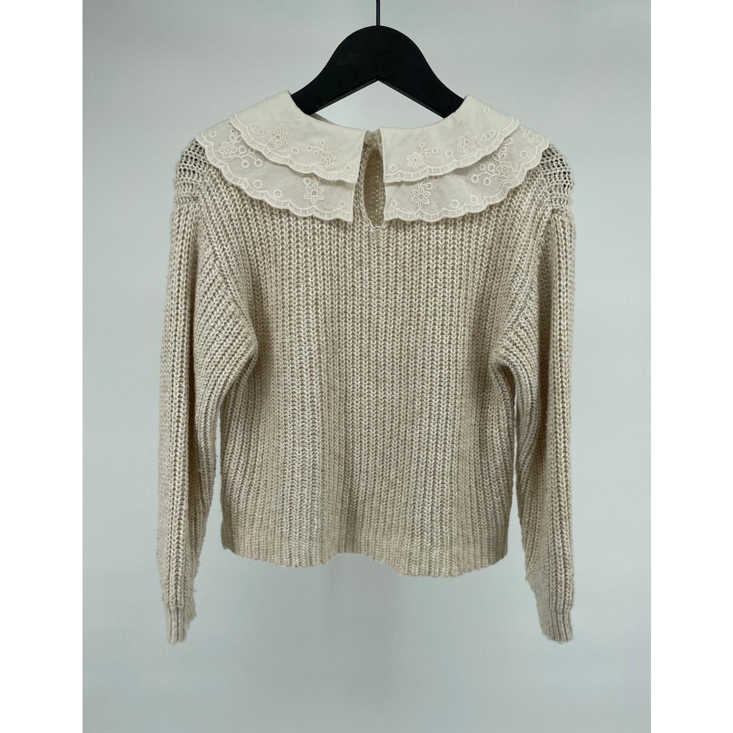 Trui Beige met Kraag Maat 116; Afbeelding: 2