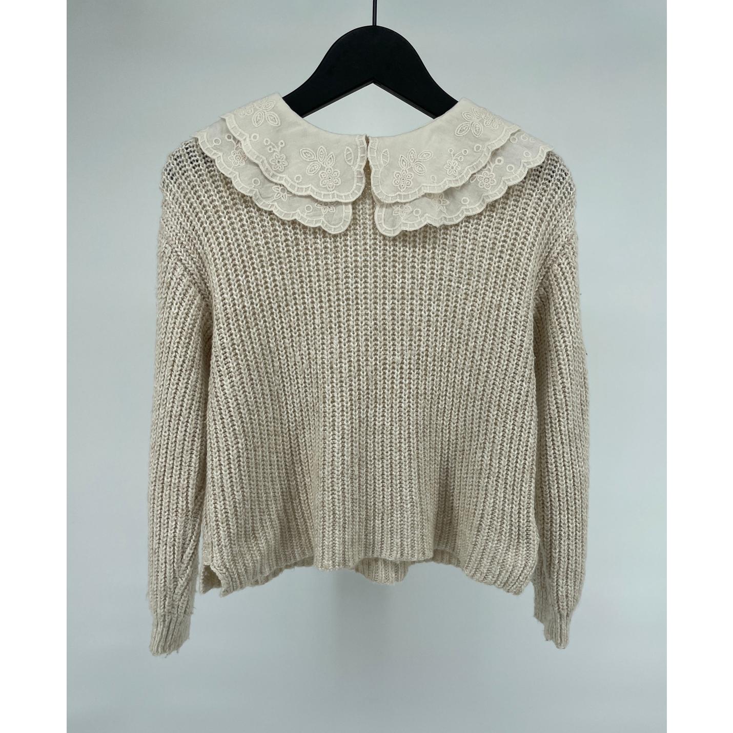 Trui Beige met Kraag Maat 116