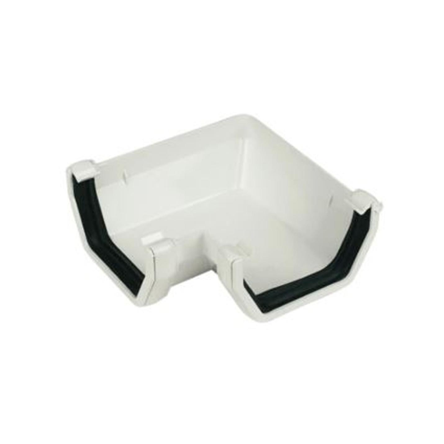 Square Line dakgoot 90° hoek Wit