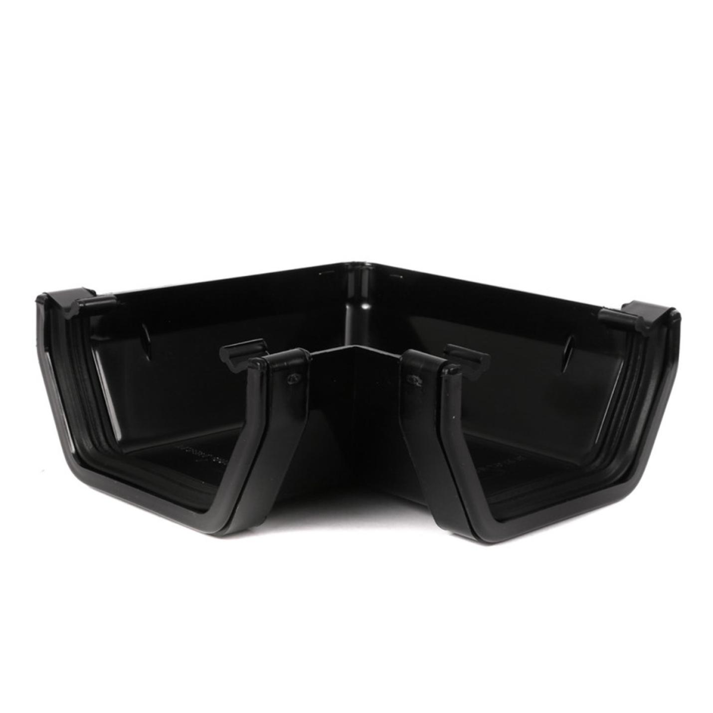 Square Line dakgoot 90° hoek Zwart