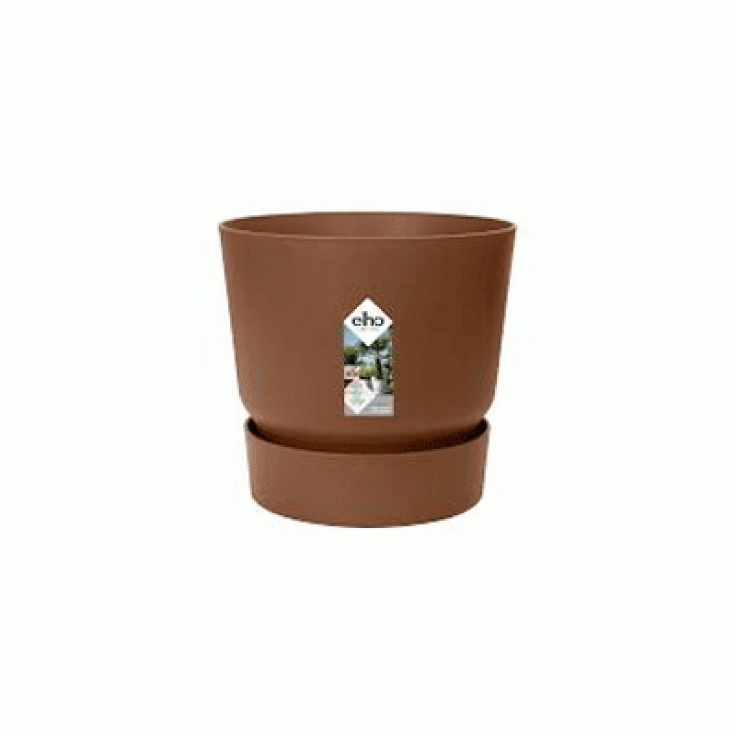 Elho Greenville rond 30cm Gemberbruin