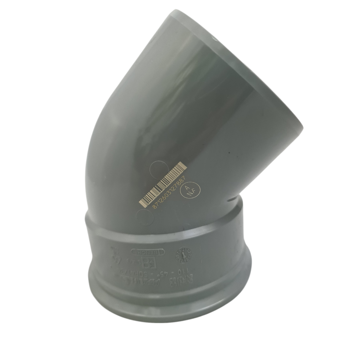 PVC 110mm Bocht 45° Manchet / Spie 1 x mv 