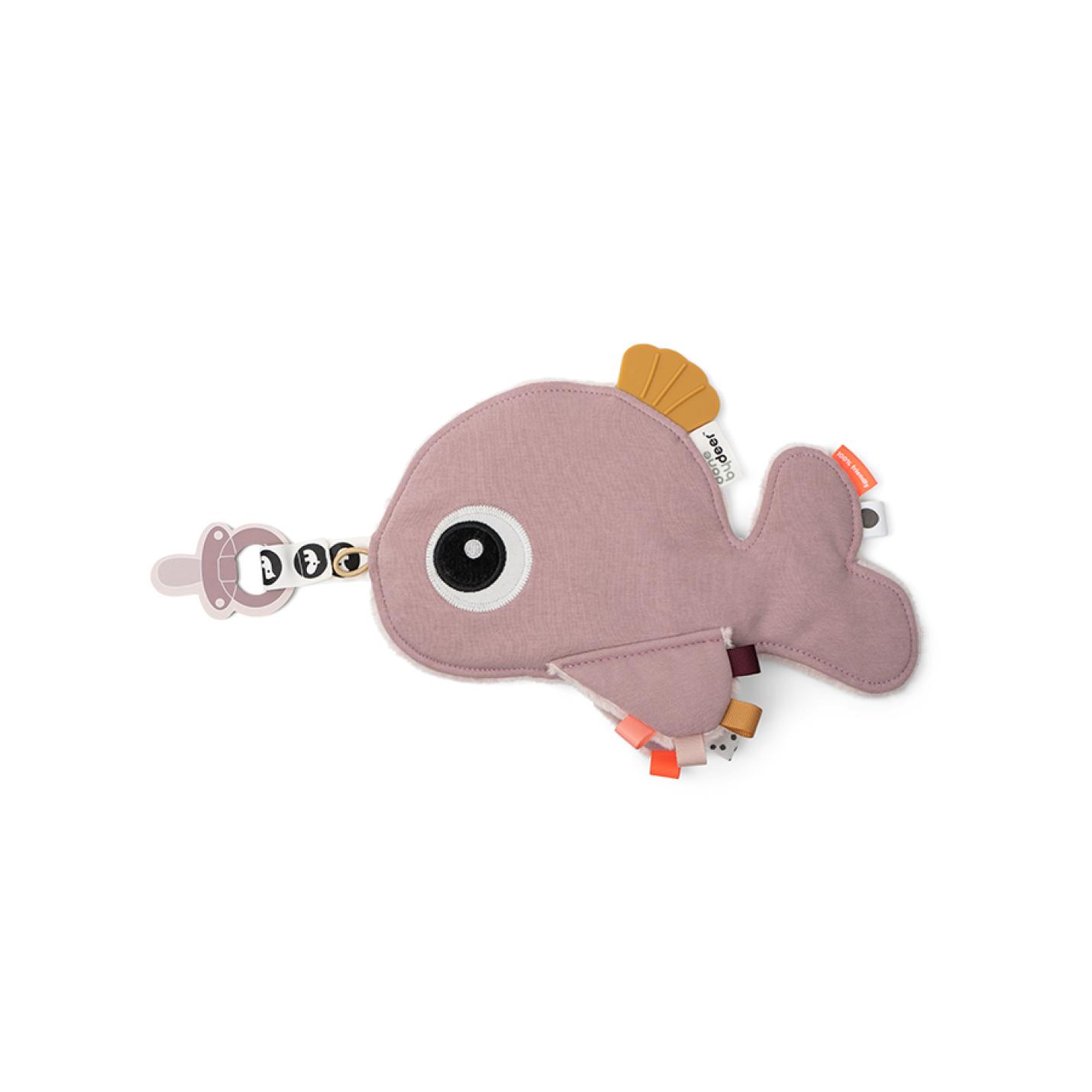 roze walvis speendoekje van done by deer