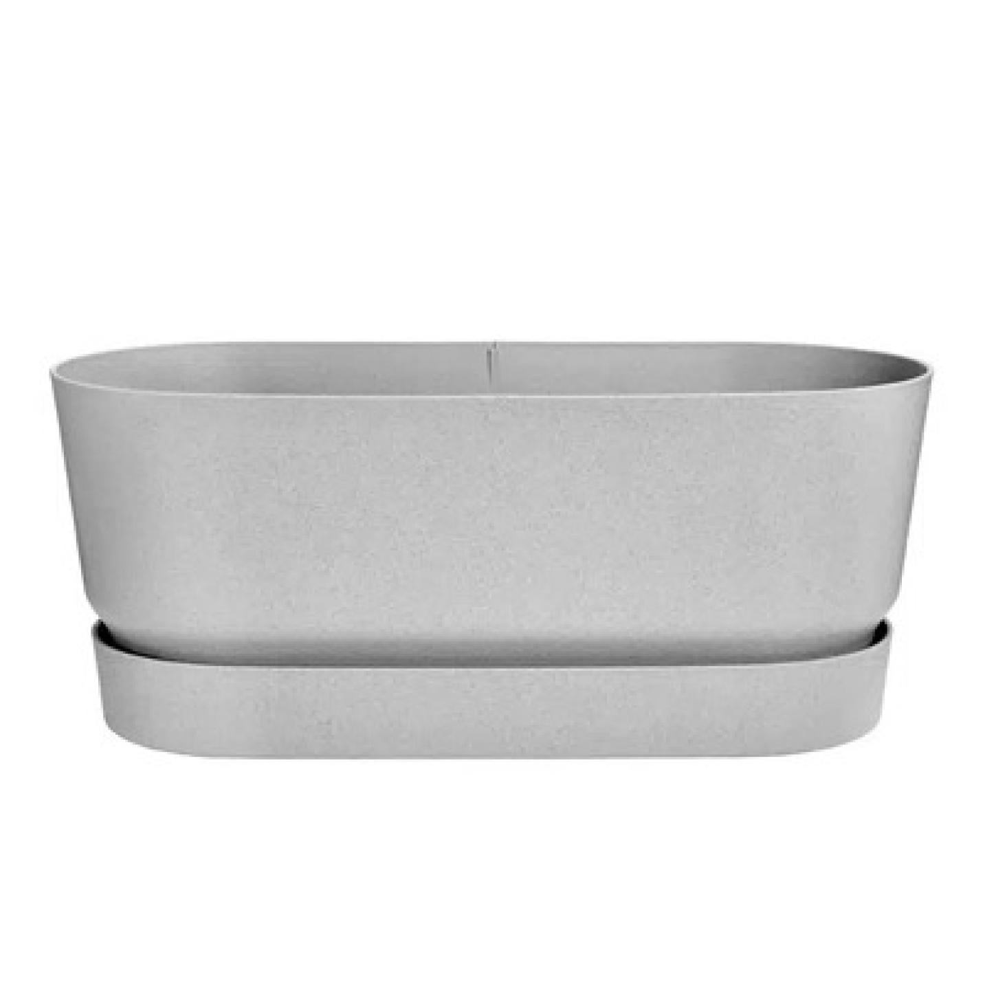 Elho Greenville terrace trough 60 cm wheels - Concrete