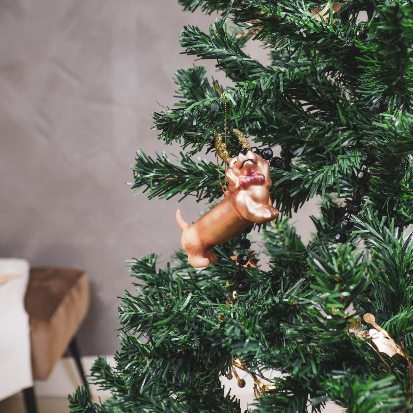 Housevitamin Kerstornament Teckel Rendier; Afbeelding: 2