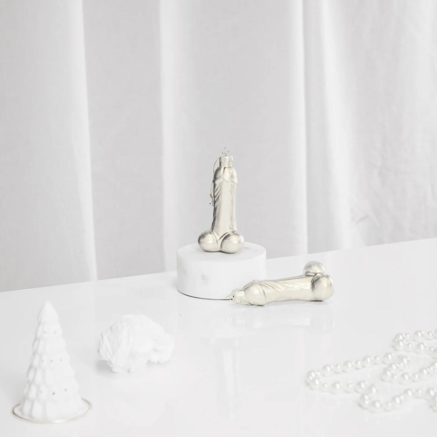 Housevitamin Kerstornament Piemel zilver; Afbeelding: 2