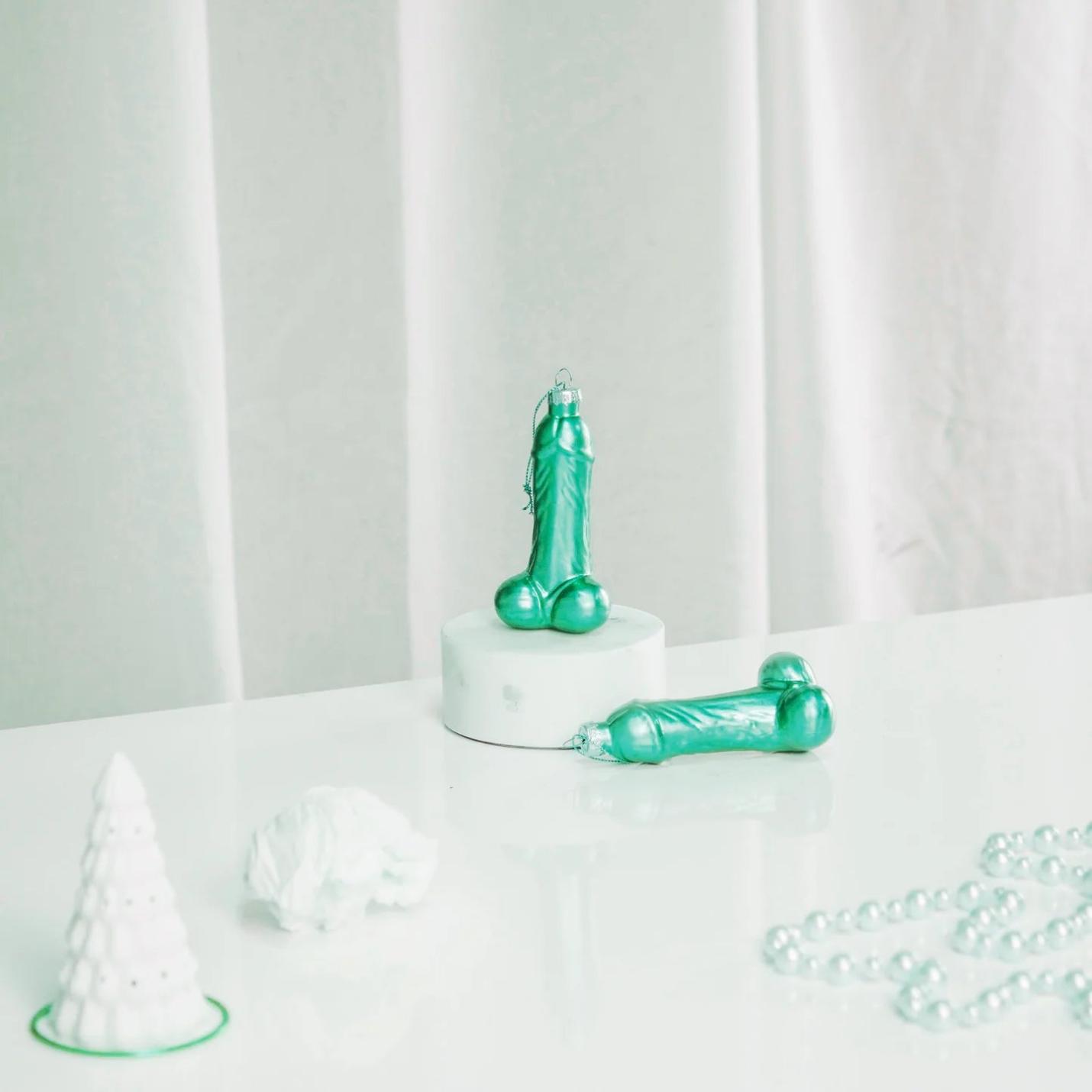 Housevitamin Kerstornament Piemel groen; Afbeelding: 2