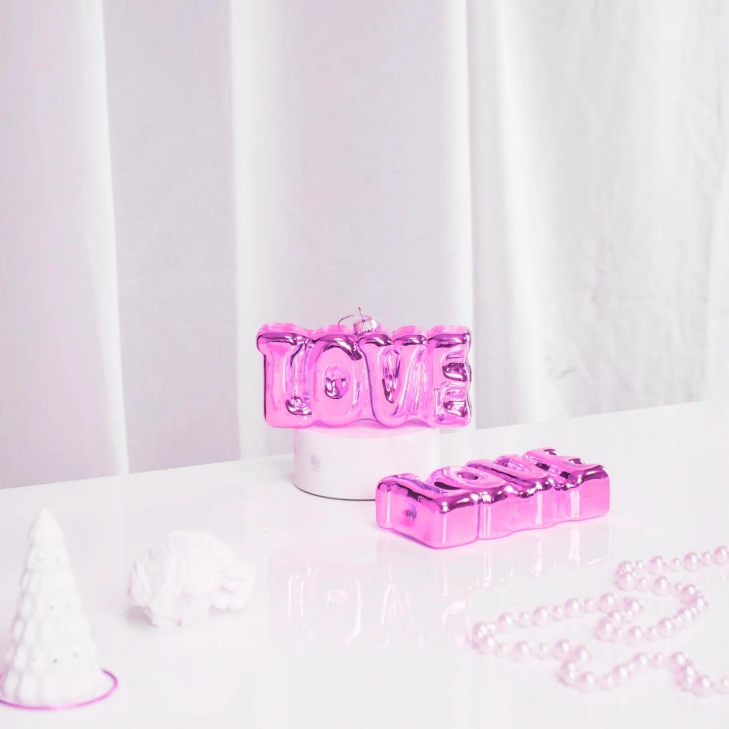 Housevitamin Kerstornament Love roze; Afbeelding: 2
