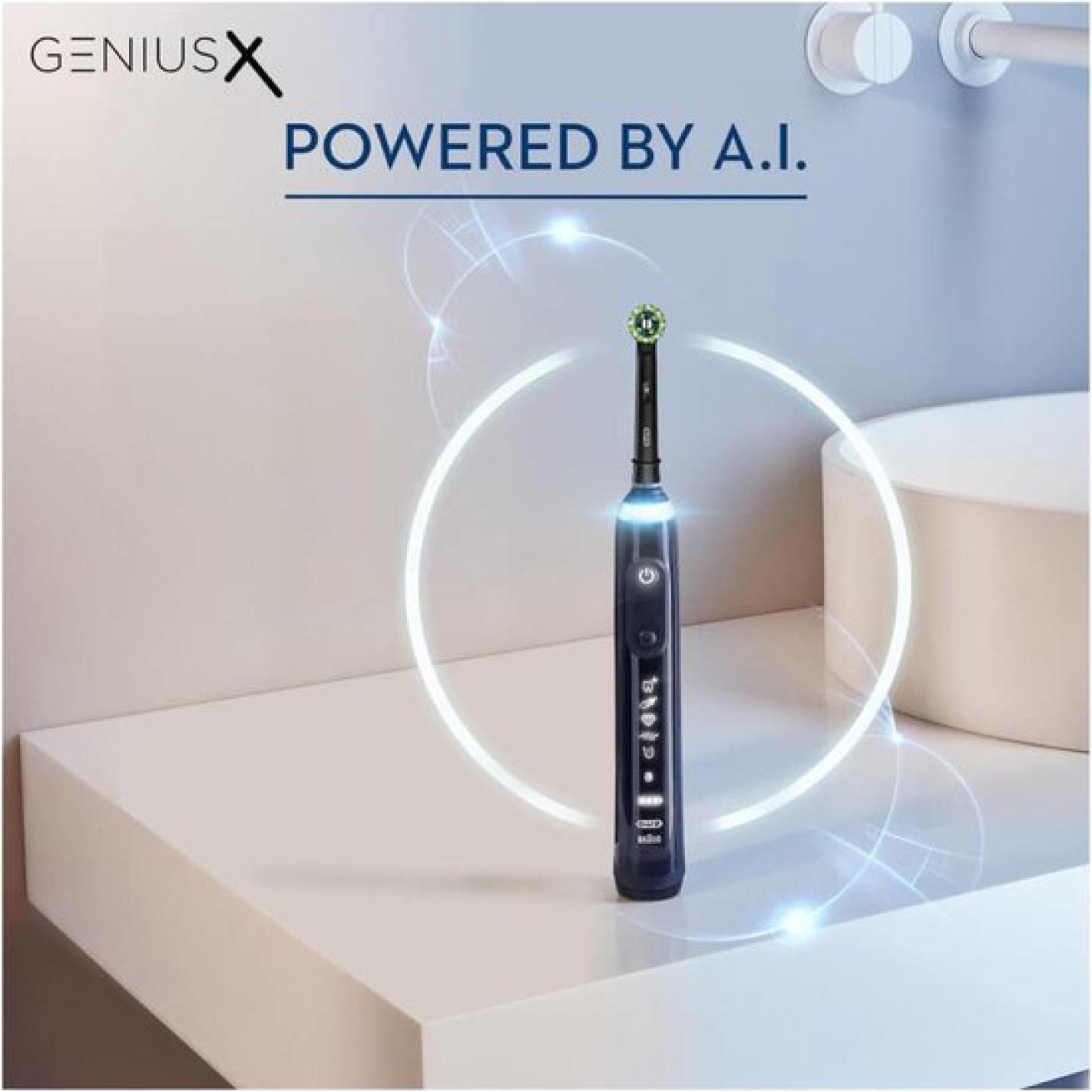 Oral-B Genius X Special Edition - Zwart - Elektrische Tandenborstel met AI - 1 Handvat, 1 Opzetborstel en Reisetui; Afbeelding: 5