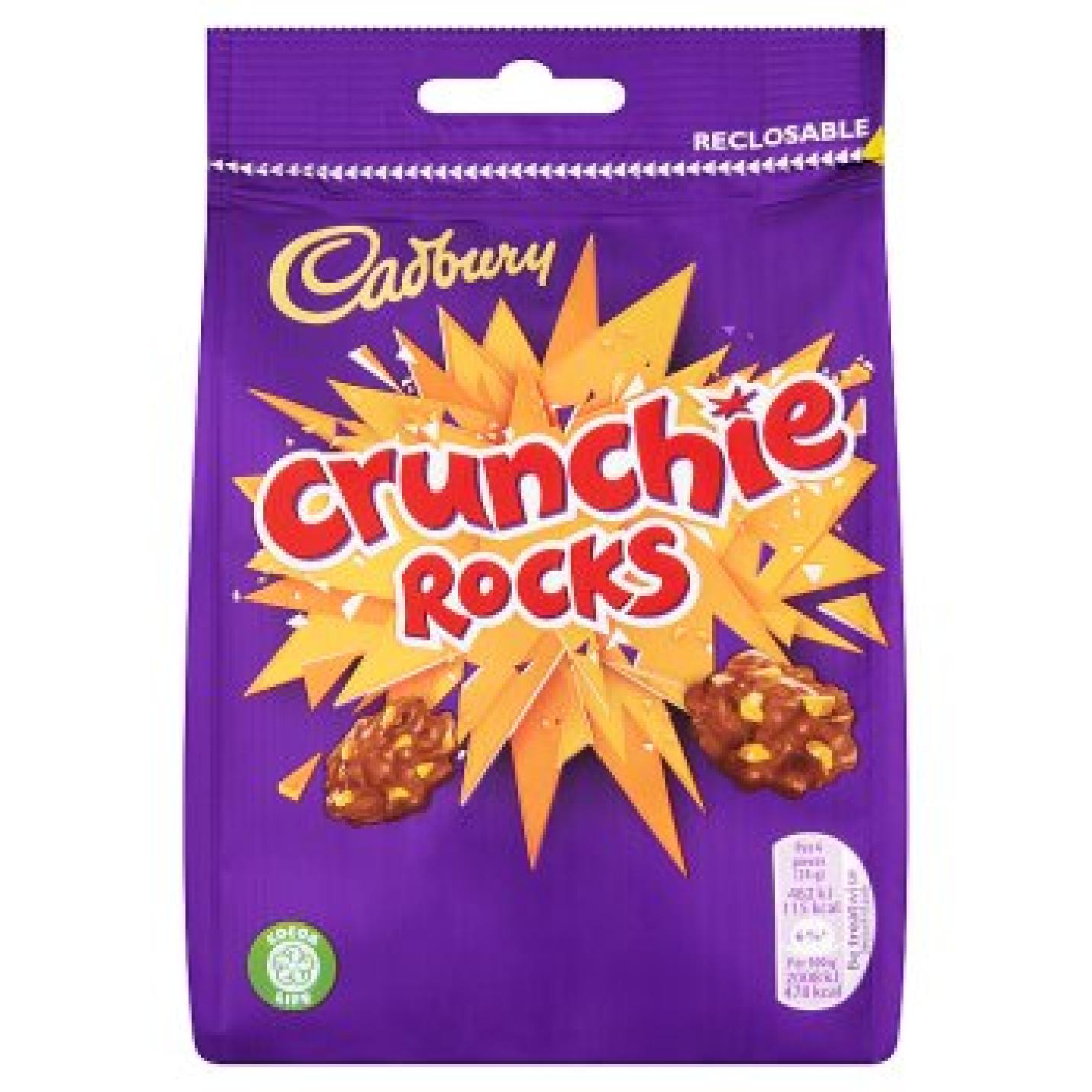 Cadbury Crunchie Rocks Chocolate Bag, 110g