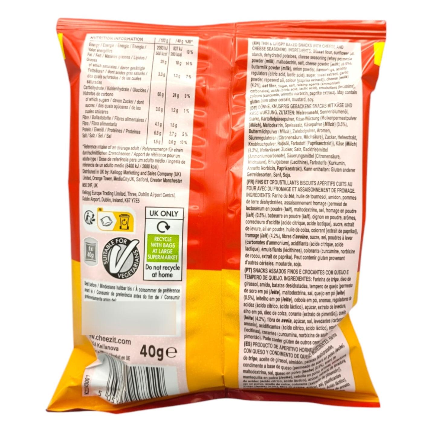 Cheez-It Double Cheese Snap'd Snacks 40g ingredients