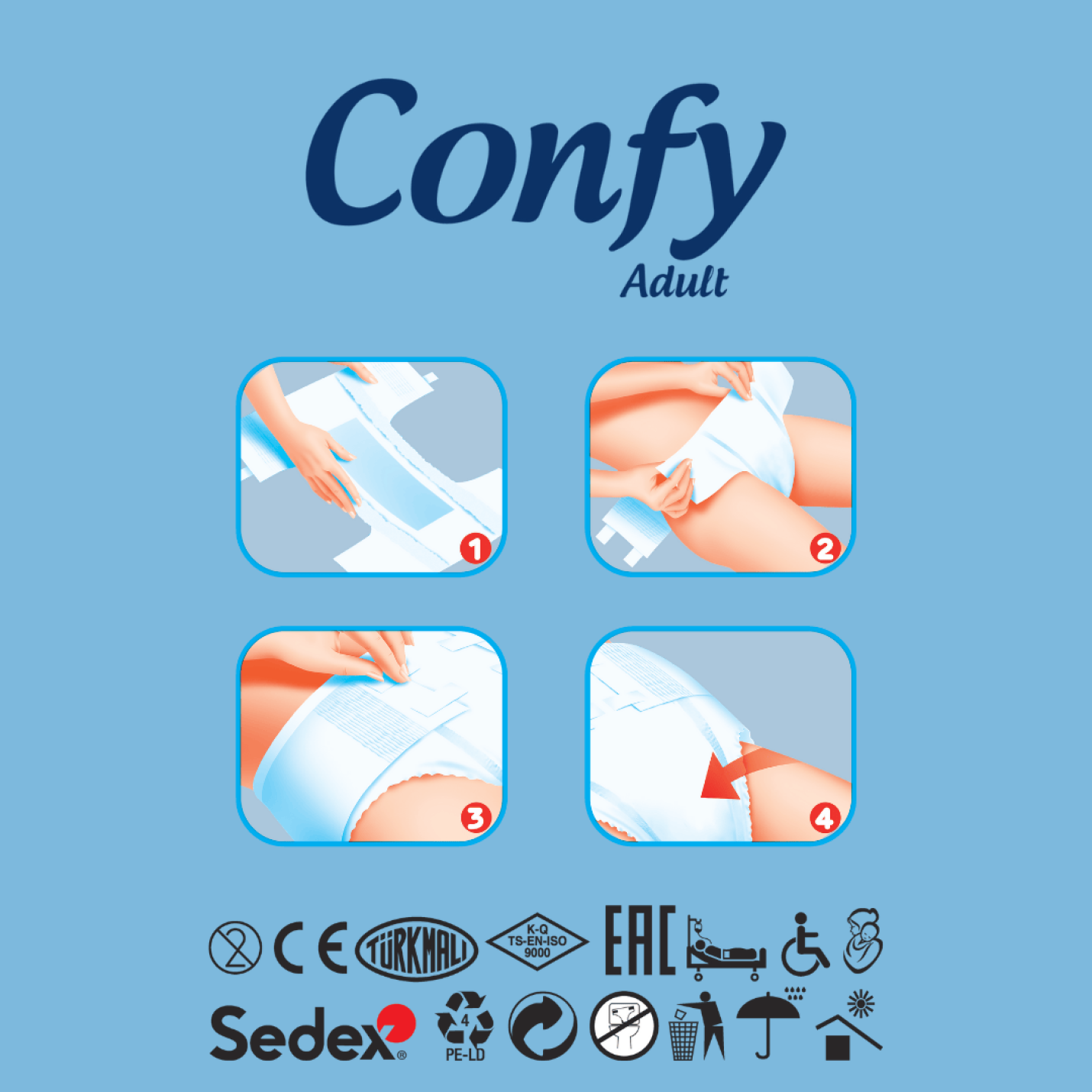 Confy Adult Slip Medium - 30 Slips - Jumbo Pack; Afbeelding: 4