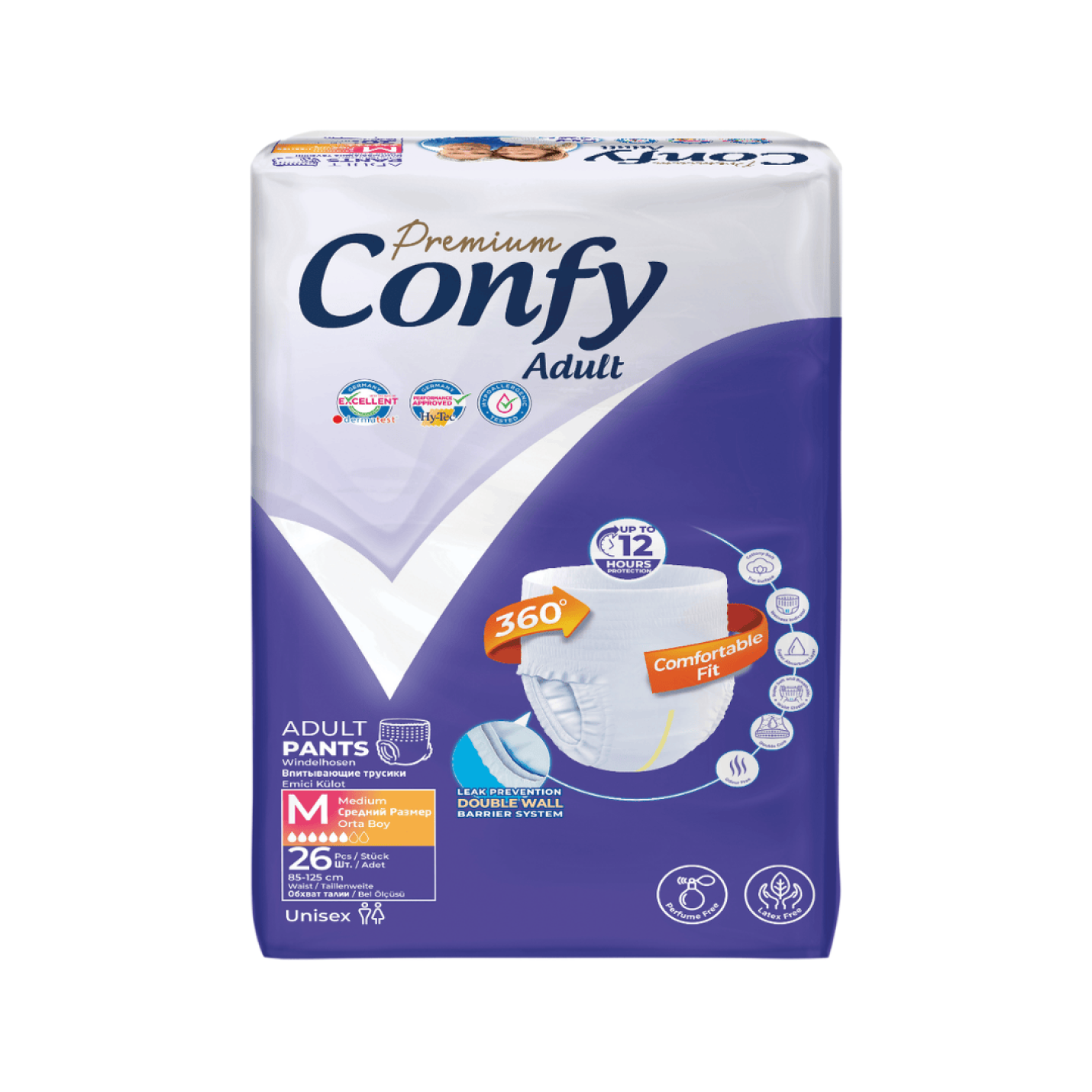 Confy Adult Incontinentie luierbroek - Medium - 26 Stuks - Jumbo Pack; Afbeelding: 2