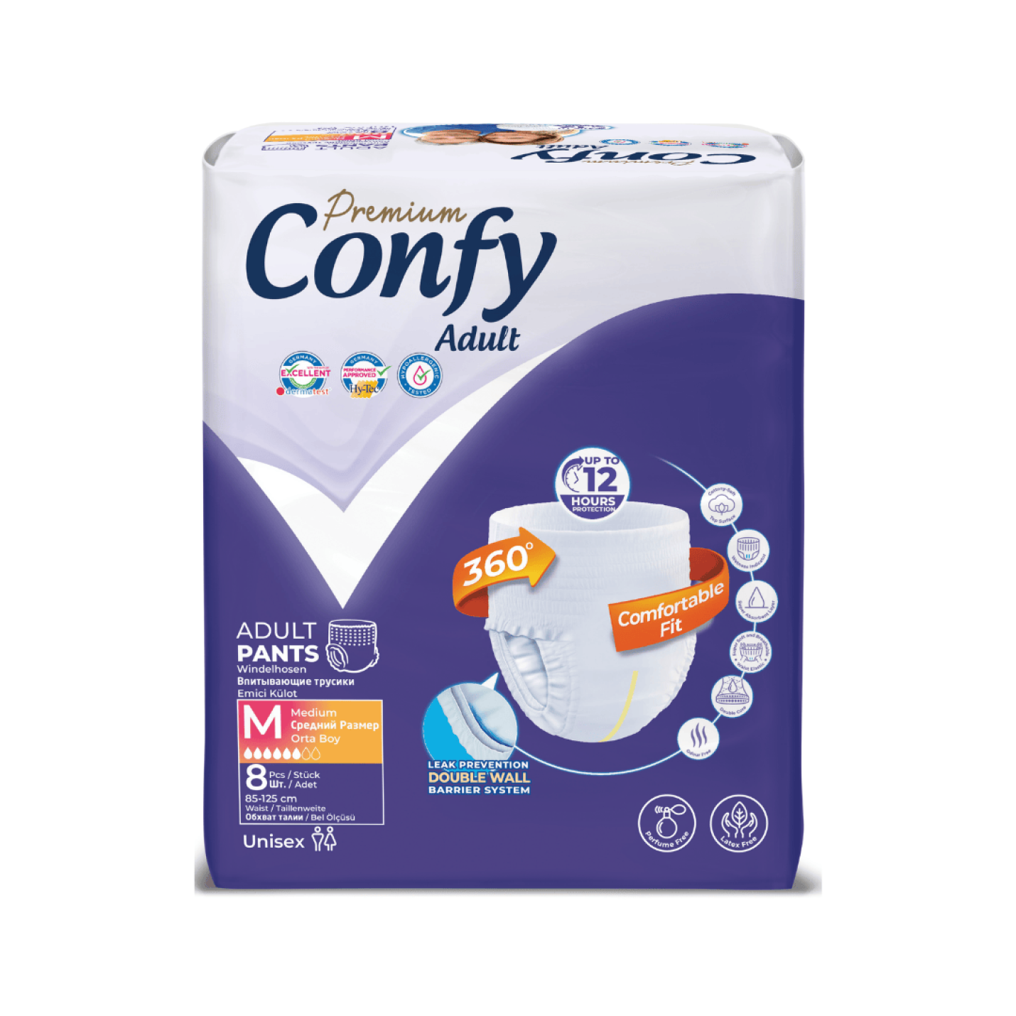 Confy Adult Incontinentie luierbroek - Medium - 8 Stuks - Eco Pack; Afbeelding: 2