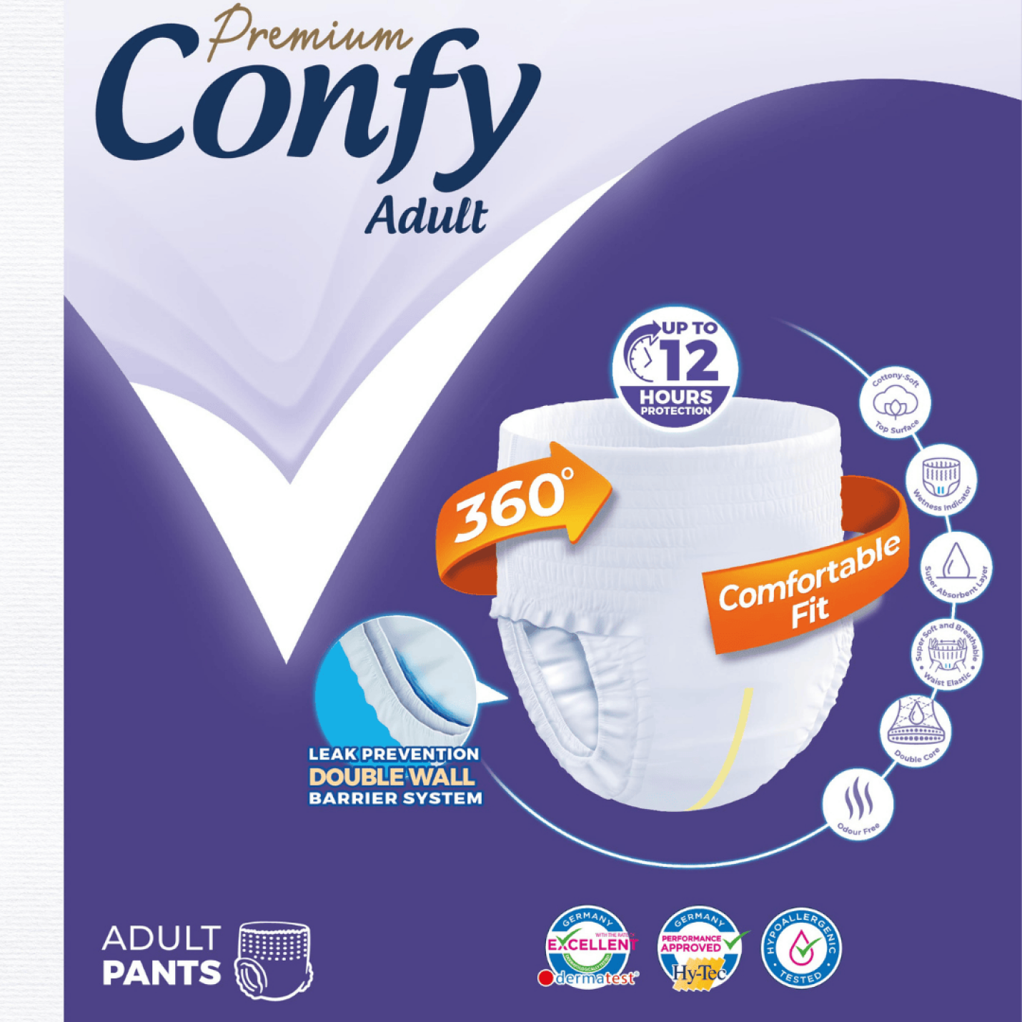 Confy Adult Incontinentie luierbroek - Medium - 8 Stuks - Eco Pack; Afbeelding: 3