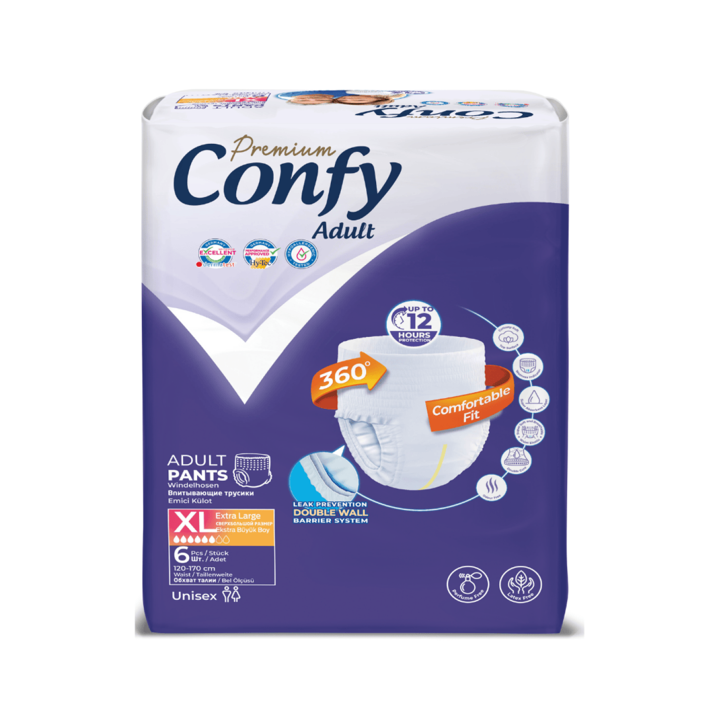 Confy Adult Incontinentie luierbroek - XL - 6 Stuks - Eco Pack; Afbeelding: 2