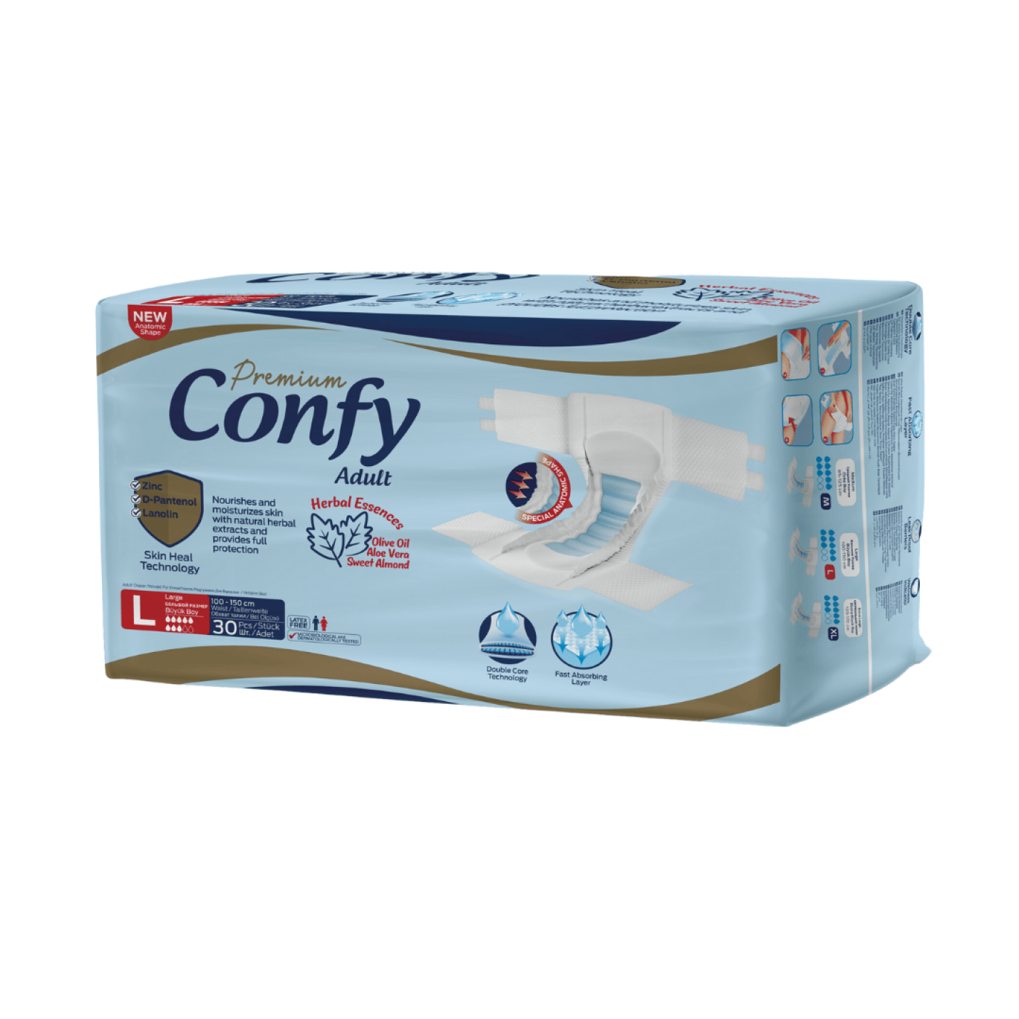 Confy Adult Slip Large - 30 Slips - Jumbo Pack; Afbeelding: 2