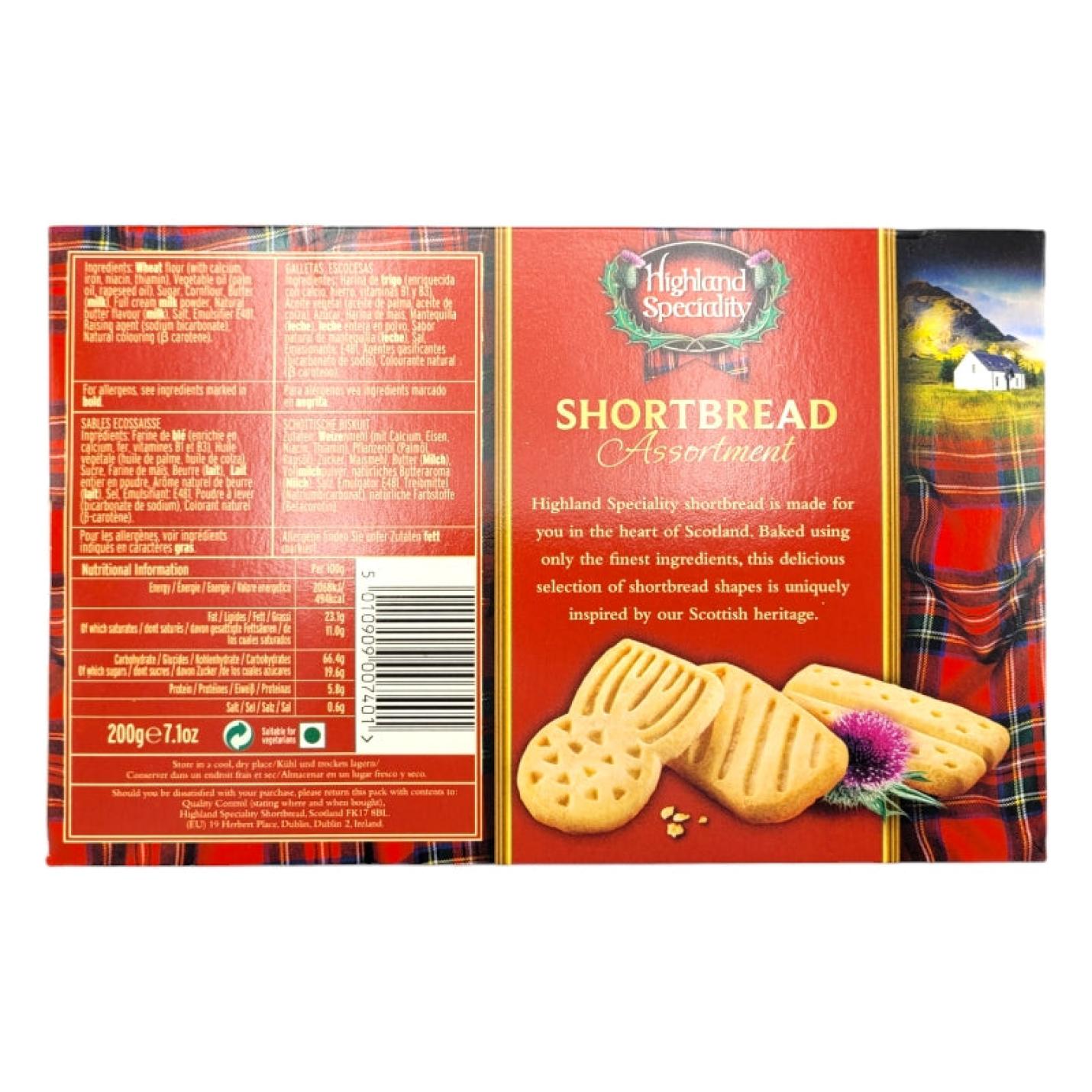Highland Specialty Shortbread Assortment 200g ingredients