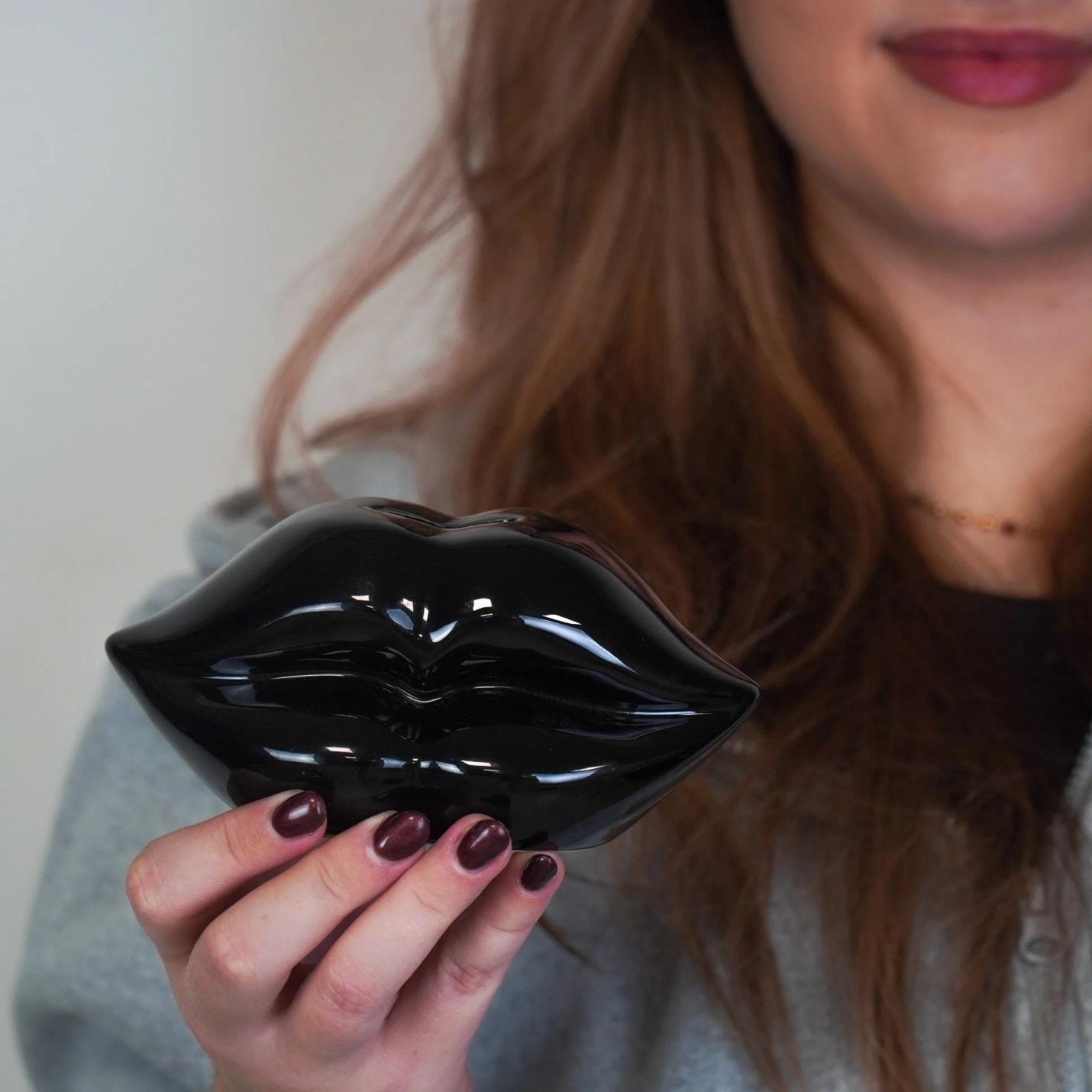 Housevitamin Spaarpot Lippen  Zwart; Afbeelding: 3