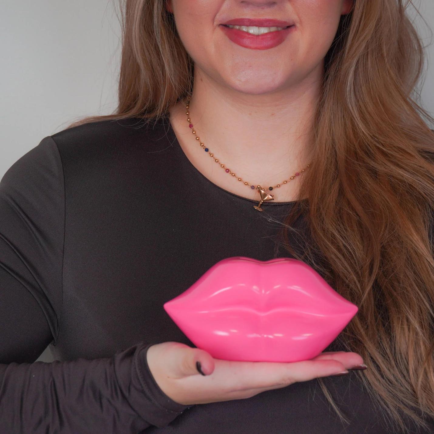 Housevitamin Spaarpot Lippen Neon Roze; Afbeelding: 3