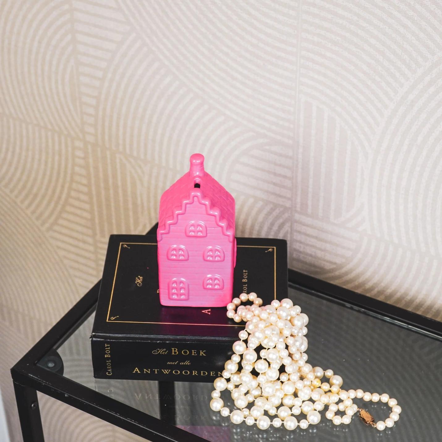 Housevitamin Spaarpot Huis Neon Roze; Afbeelding: 3