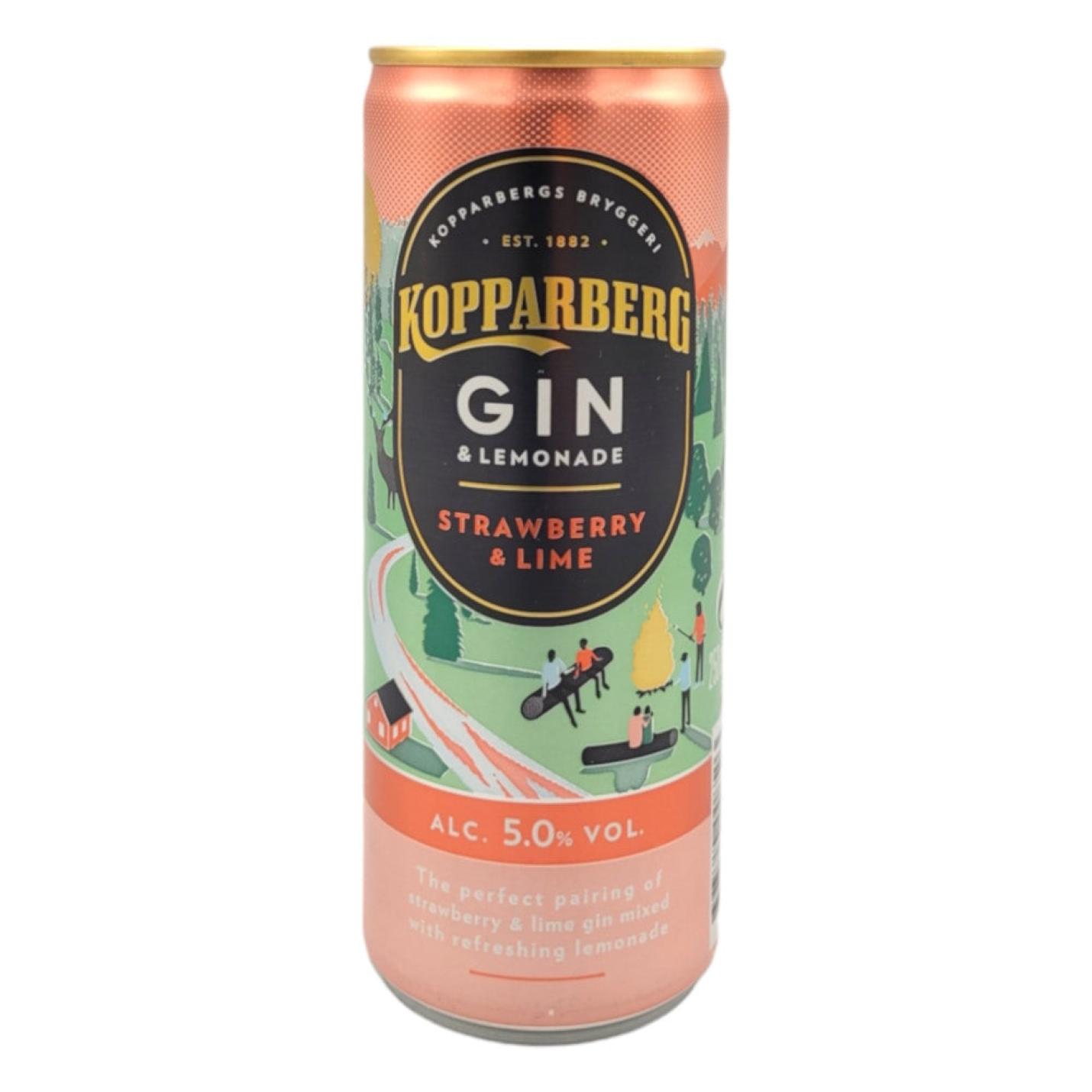 Kopparberg Strawberry and Lime Gin and Lemonade, 250ml