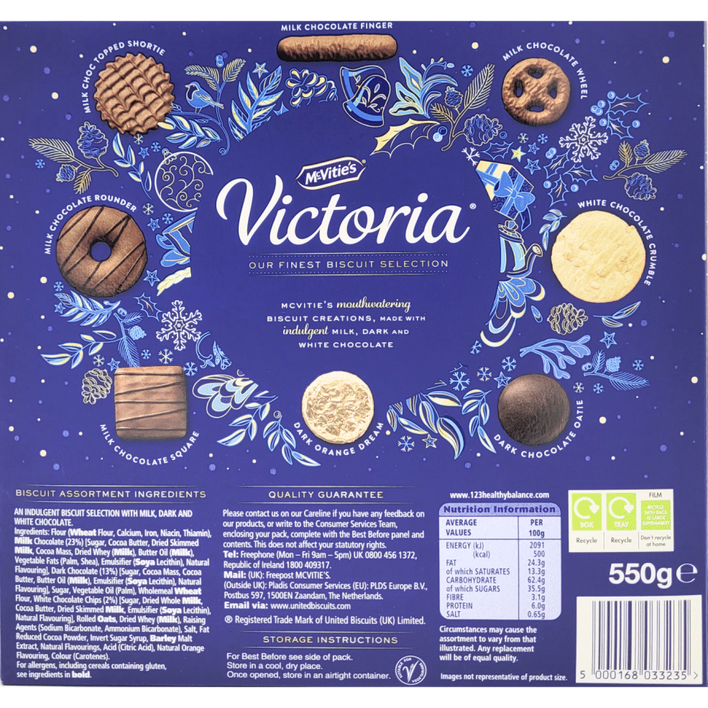 McVitie's Victoria Carton, 550g ingredients