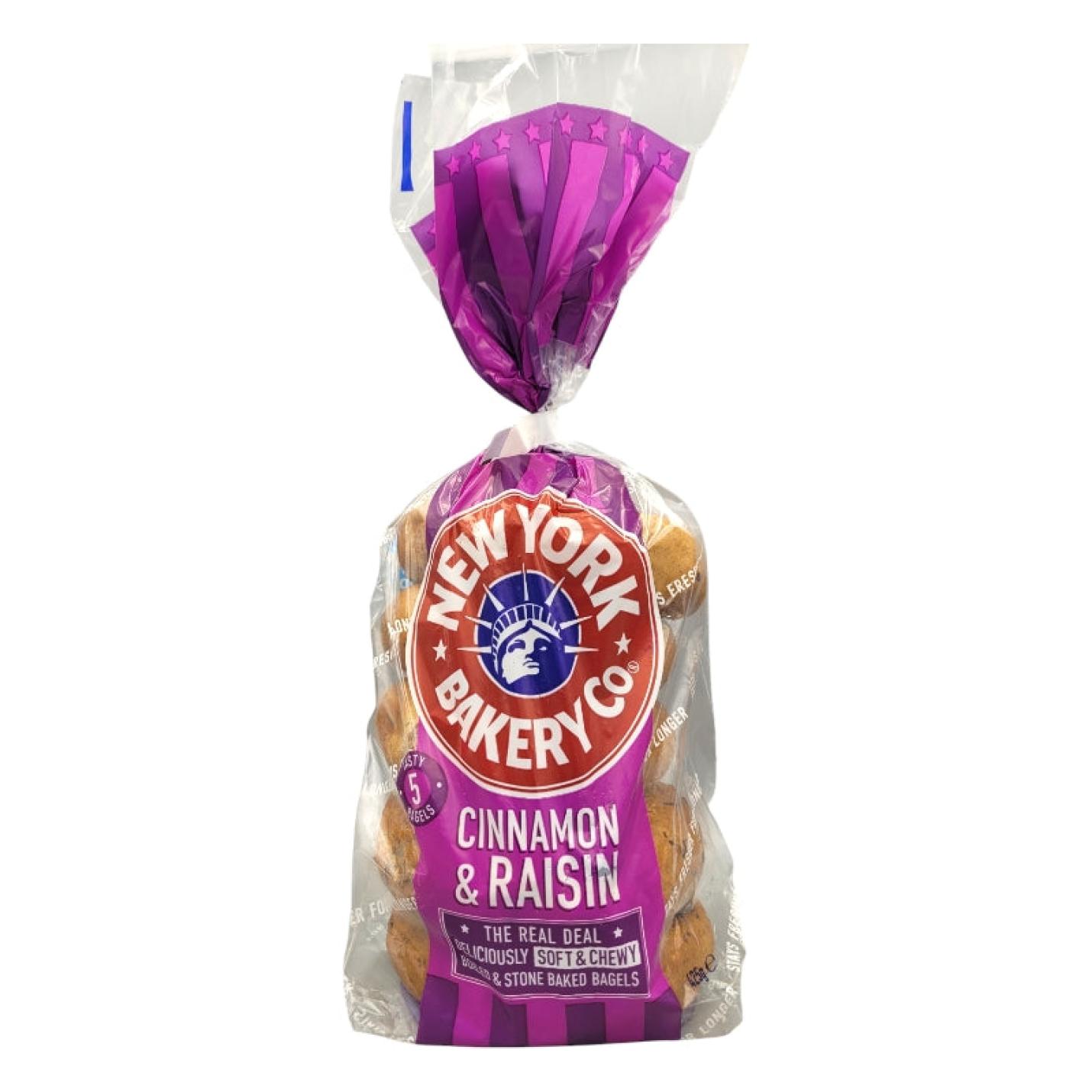 New York Bakery Co., Cinnamon And Raisin Bagels 5-pack