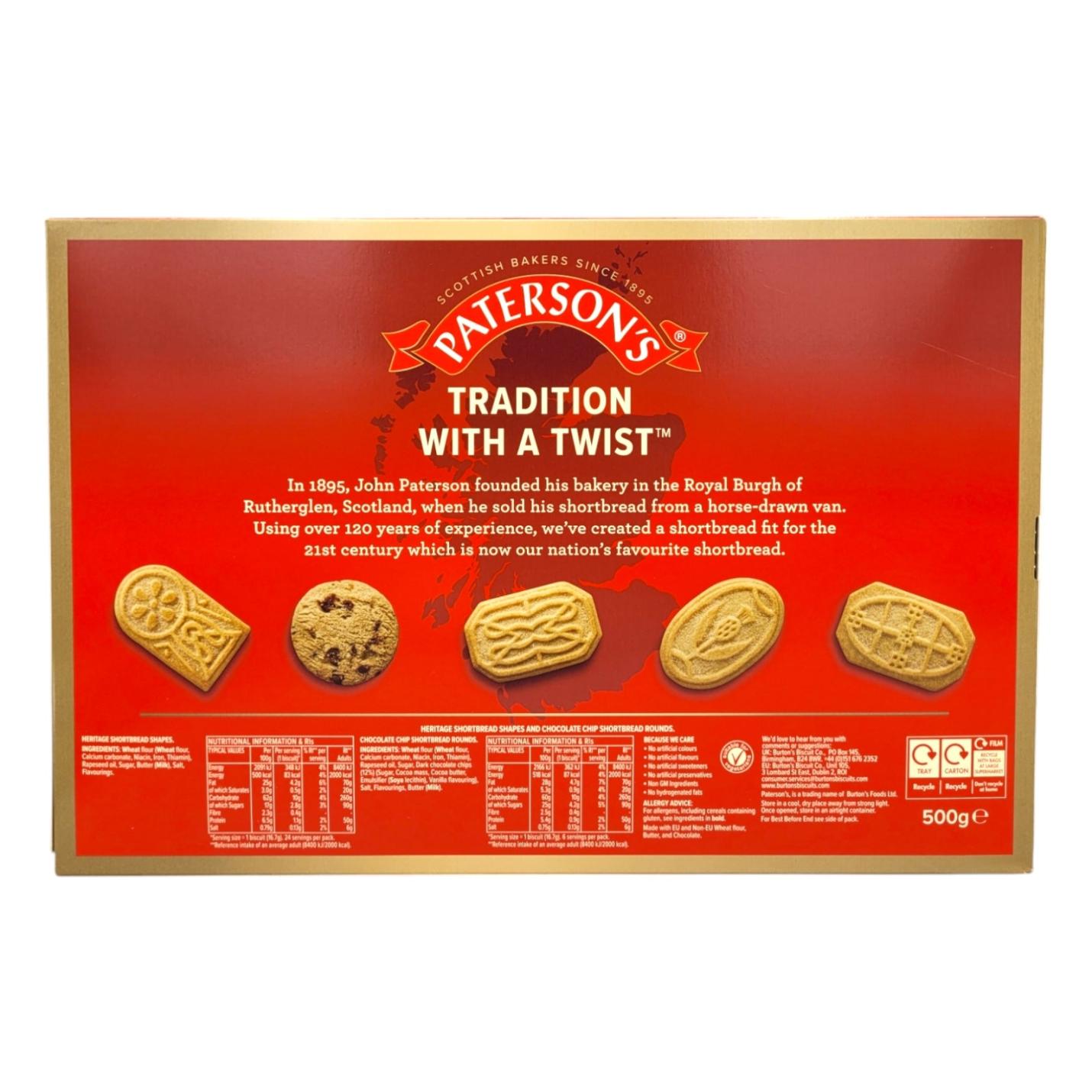 Paterson's Heritage Chocolate Chip Shortbread, 500g ingredients