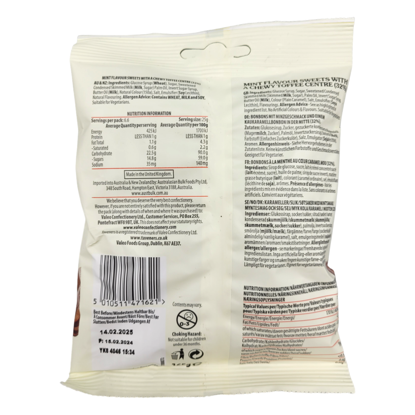 Taveners Mint Humbugs 165g; Afbeelding: 2