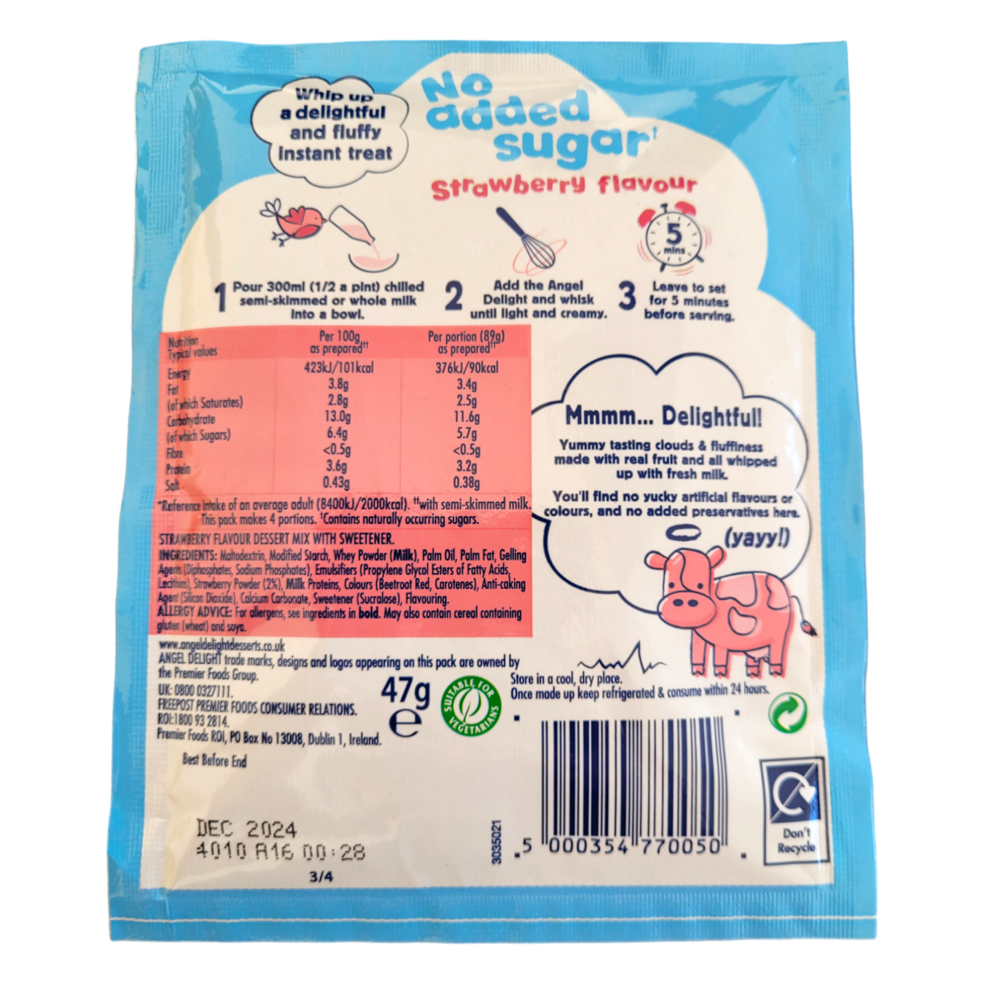 Angel Delight NAS Strawberry Flavour; Afbeelding: 2