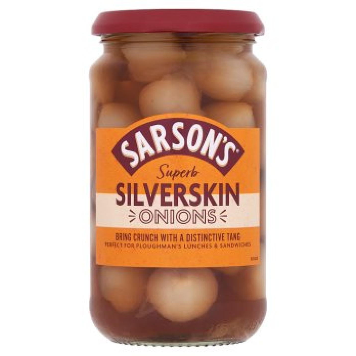 Sarson's Medium and Tangy Silverskin Onions 460g