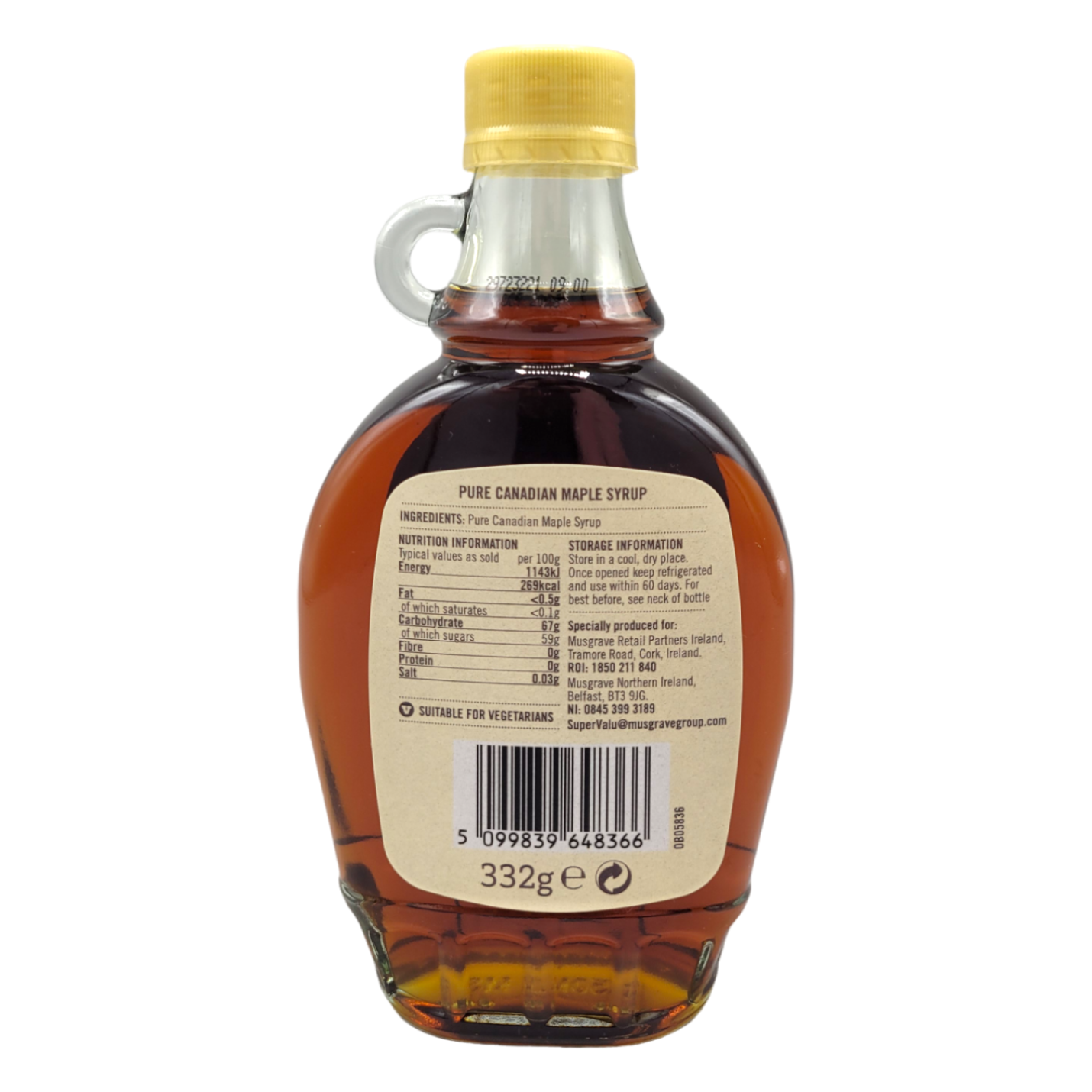 Signature Pure Maple Syrup, 332g ingredients