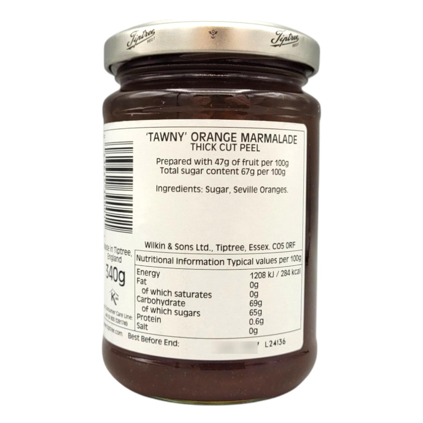 Tiptree Tawny Orange Marmalade 340g ingredients