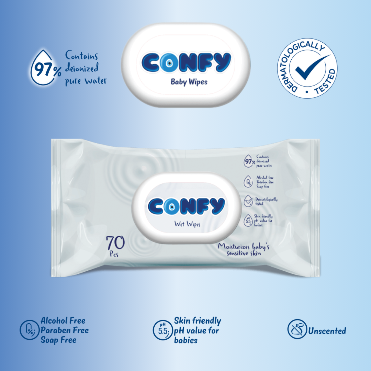 Soft Care Babydoekjes - 1x70 - Single Pack; Afbeelding: 4