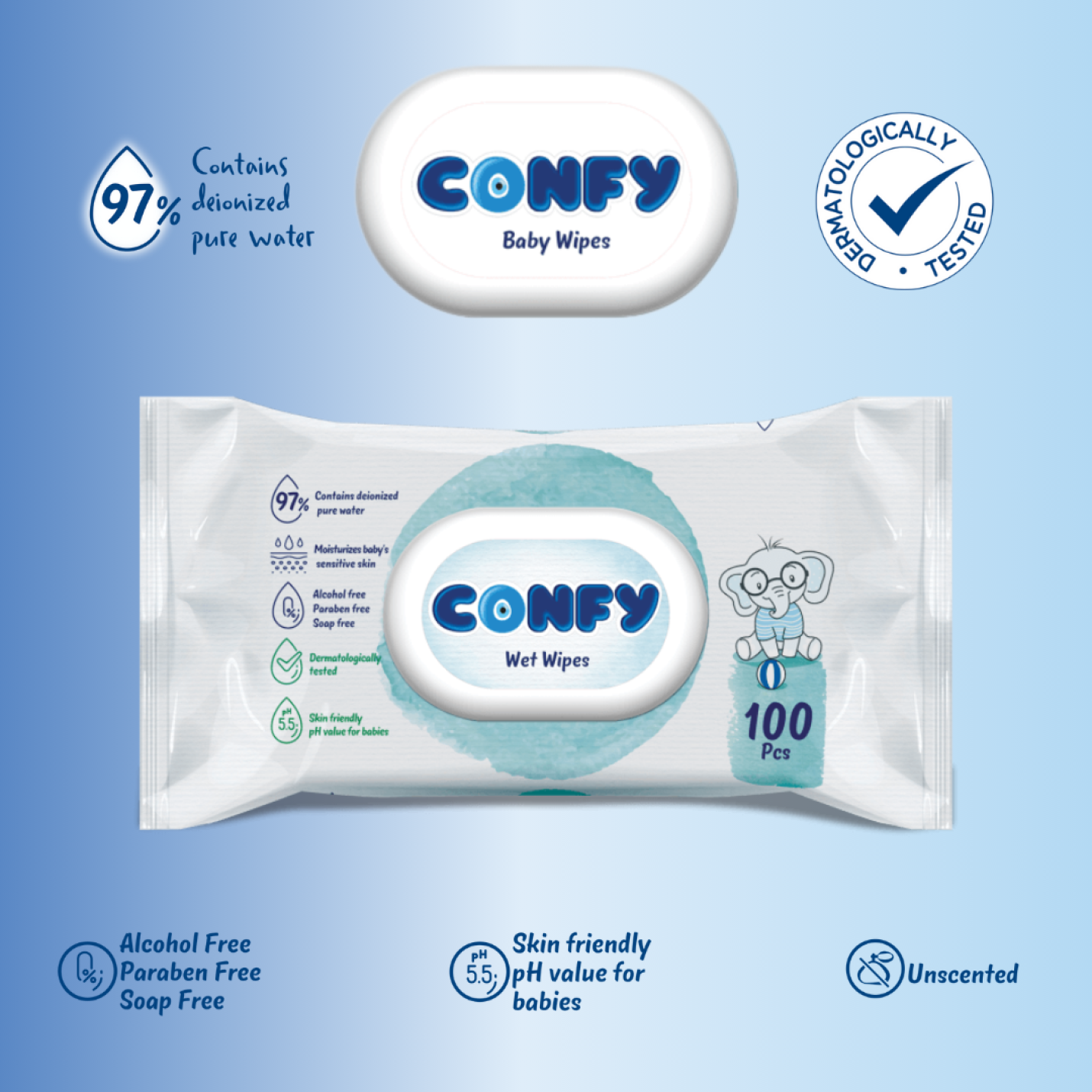 Soft Care Babydoekjes - 1x100 - Single Pack; Afbeelding: 4