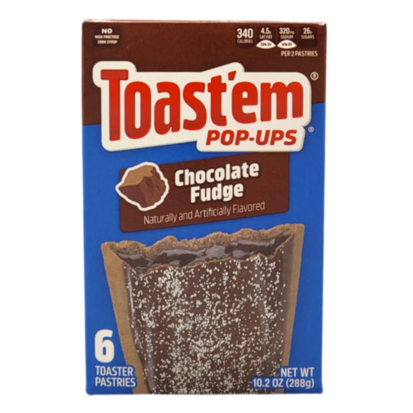 Toast'em popups pop tarts chocolate fudge