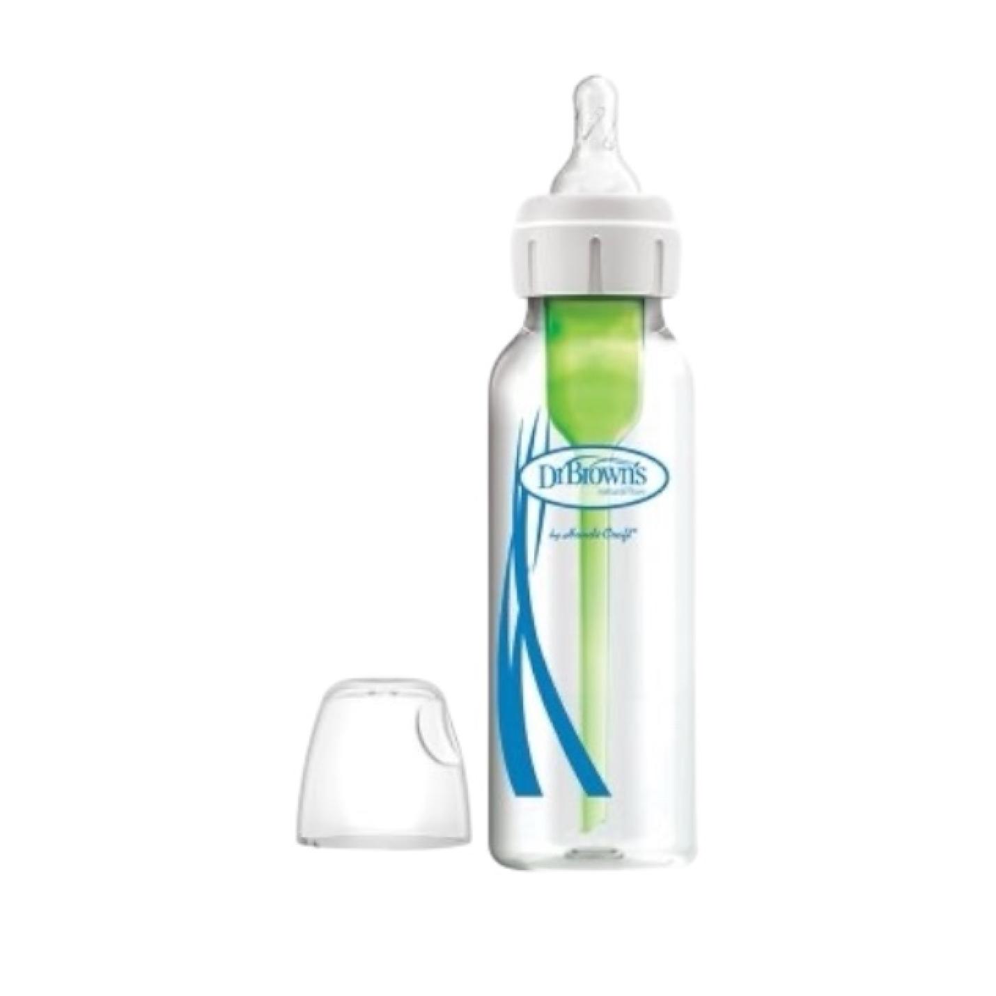 Dr.Brown's-standaard-fles-250ml-option-antikoliek-GLAS