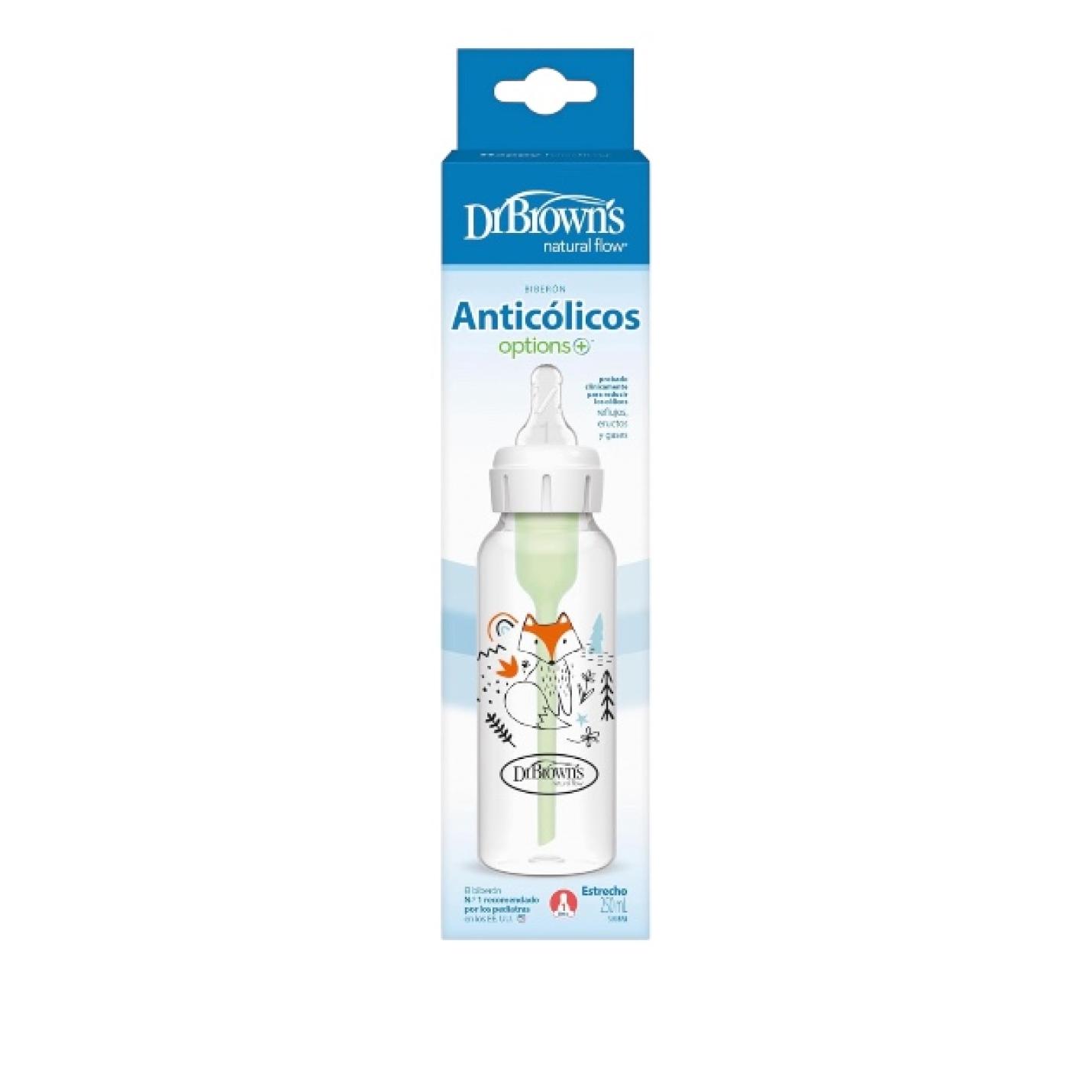 Dr.Brown's-standaard-fles-250ml-option-antikoliek-Vos-verpakking
