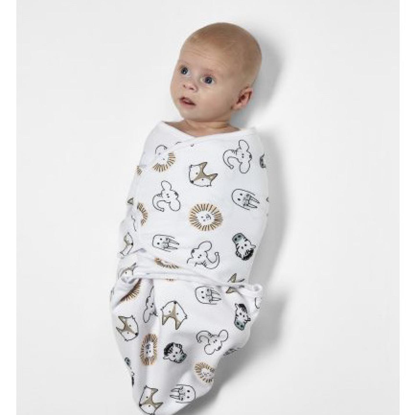 Swaddle Inbakerdoek Animals 2-pack; Afbeelding: 4