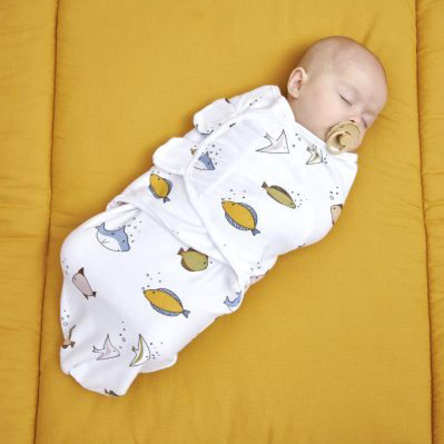 Swaddle Inbakerdoek Vissen; Afbeelding: 3