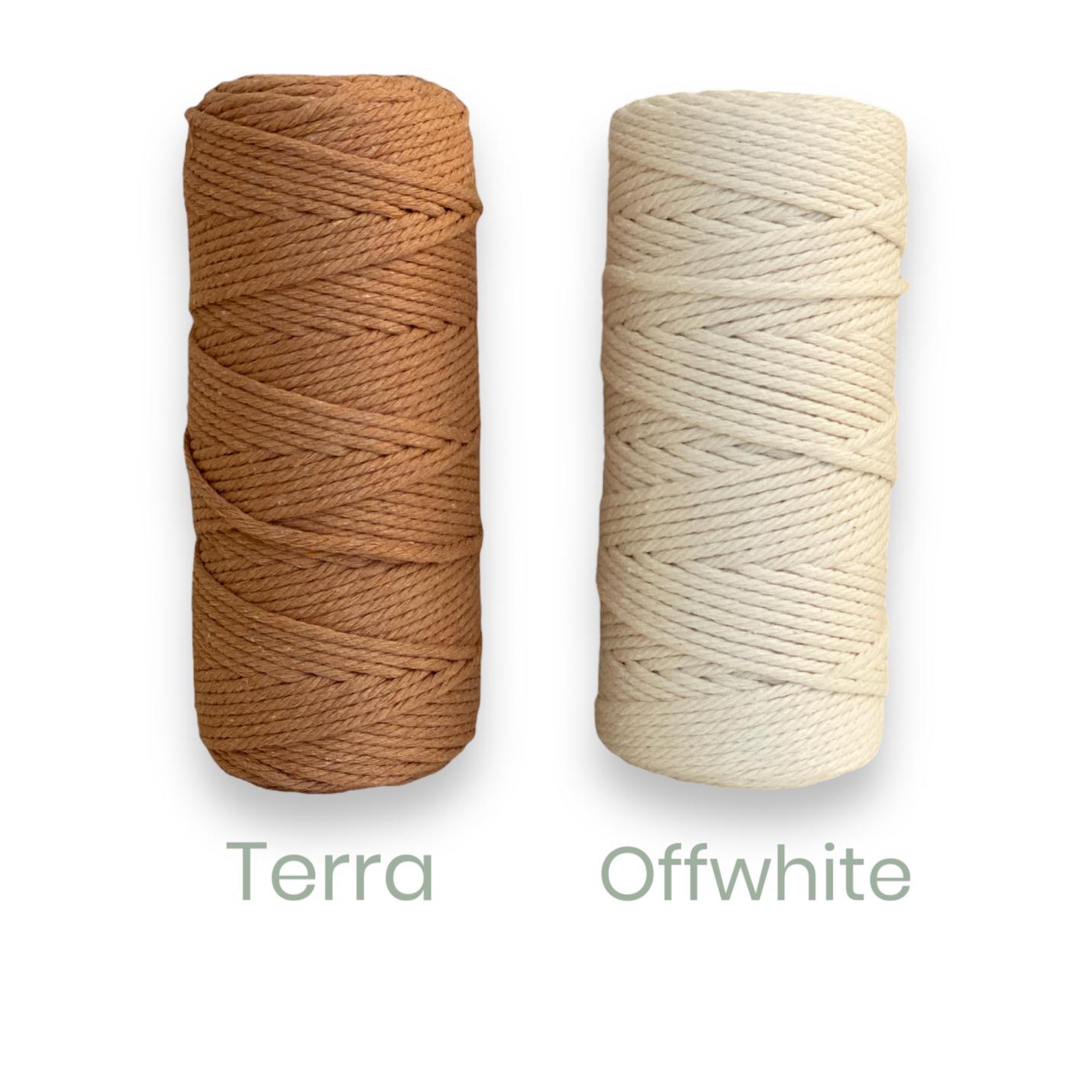 Koord katoen 3mm voor vlaggenlijn Terra en Offwhite