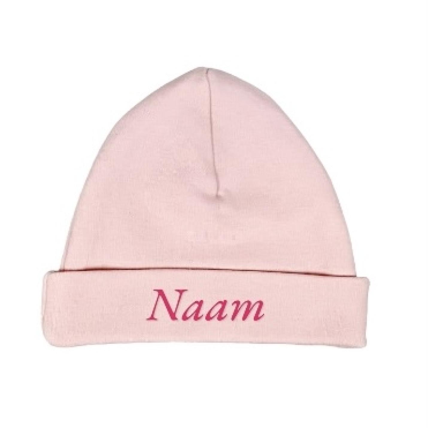 Mutsje roze met Naam