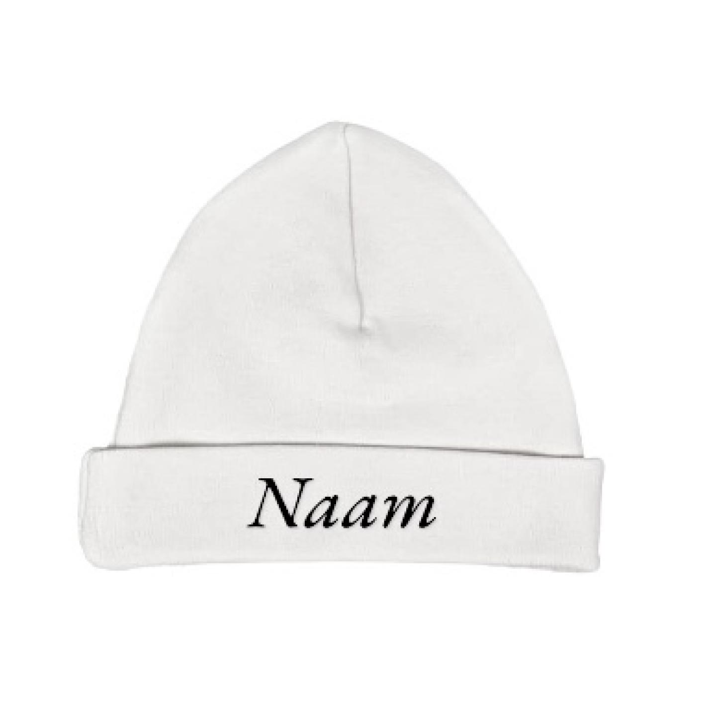 Mutsje wit met Naam