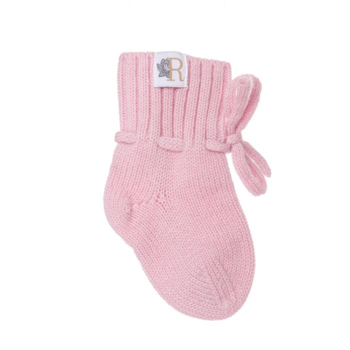 Rosini sloffen merinowol - mauve:Roze - 1 slofje